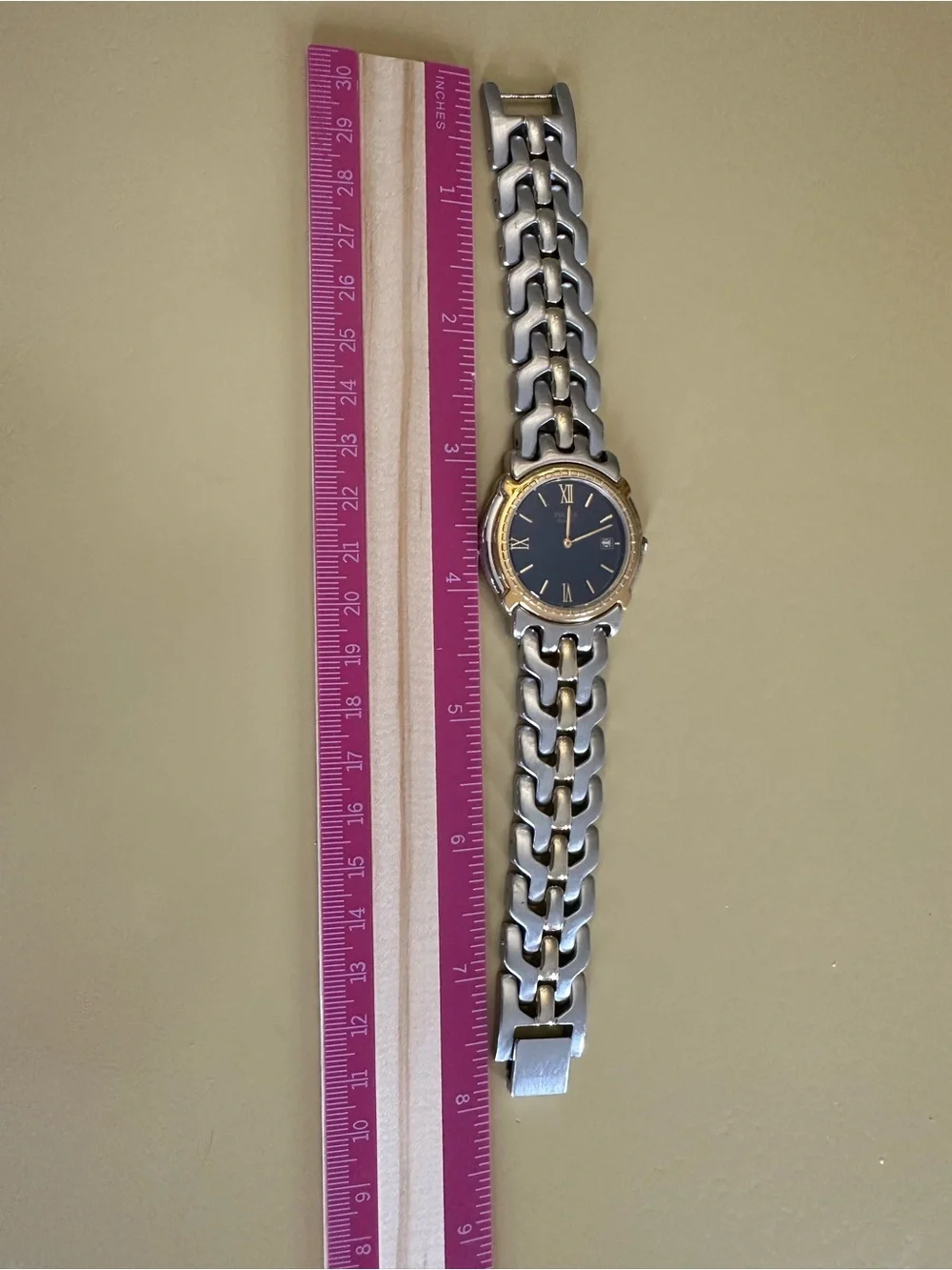 Pulsar Two-Tone Gold & Silver Men’s Watch with Blue Dial